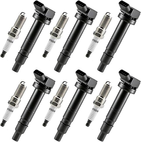 8 قطع UF230 حزمة ملف الإشعال متوافقة مع لكزس GS430/LS430/SC430 /GX470/LX470 4.3L 4.7L 5.7L UF493 شمعات الإشعال ومجموعة حزم لفائف لتويوتا 4 رانر تندرا استبدال # 90919-02230 90919-02259 in Kuwait