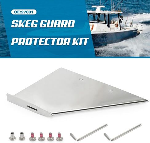 27031 Skeg Guard Protector Kit مناسب لـ Mercury Mercruiser Alpha I Generation II 1991 إلى الوقت الحاضر ضد تآكل السحب المنحدر وإصلاح المسيل للدموع، واقي Skeg التالف من الفولاذ المقاوم للصدأ من الدرجة البحرية in Kuwait
