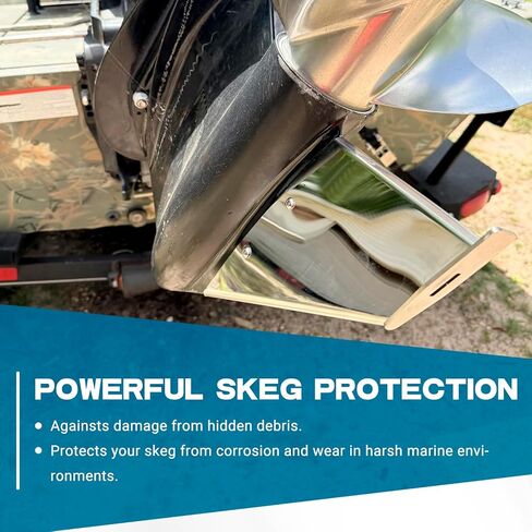 27031 Skeg Guard Protector Kit مناسب لـ Mercury Mercruiser Alpha I Generation II 1991 إلى الوقت الحاضر ضد تآكل السحب المنحدر وإصلاح المسيل للدموع، واقي Skeg التالف من الفولاذ المقاوم للصدأ من الدرجة البحرية in Kuwait