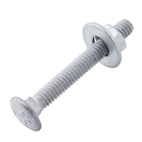 1/4" x 3" Carriage Bolts (100 PCS), Hot Dip Galvanized, Heavy Duty Round Head with Washers and Nuts in Kuwait