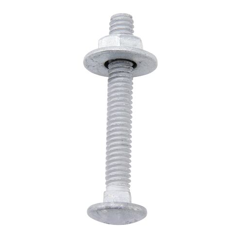 1/4" x 3" Carriage Bolts (100 PCS), Hot Dip Galvanized, Heavy Duty Round Head with Washers and Nuts in Kuwait