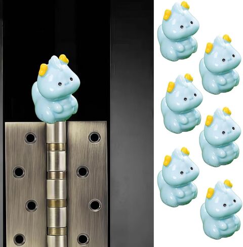 Cute Mini Creative Blue Dragon Hinge Heads Decorative Topper Set 6PCS, Home Decoration,Magnetic Hinge Head Toppers Door Hinge in Saudi Arabia
