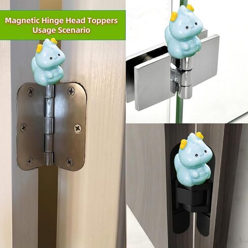 Cute Mini Creative Blue Dragon Hinge Heads Decorative Topper Set 6PCS, Home Decoration,Magnetic Hinge Head Toppers Door Hinge in Saudi Arabia