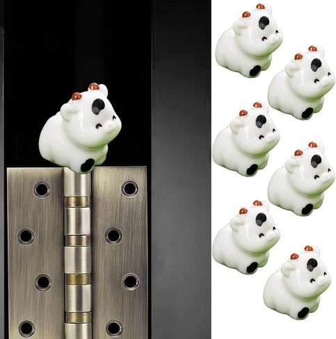Cute Mini Creative Cow,Cattle Hinge Heads Decorative Topper Set 6PCS, Home Decoration,Magnetic Hinge Head Toppers Door Hinge in Saudi Arabia
