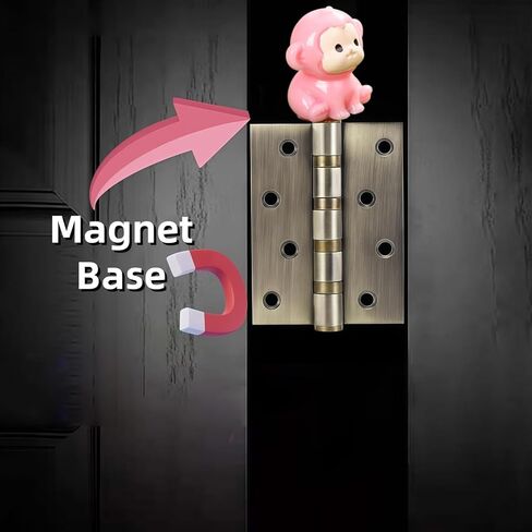Cute Mini Creative Pink Little Monkey Hinge Heads Decorative Topper Set 6PCS, Home Decoration,Magnetic Hinge Head Toppers Door Hinge in Saudi Arabia