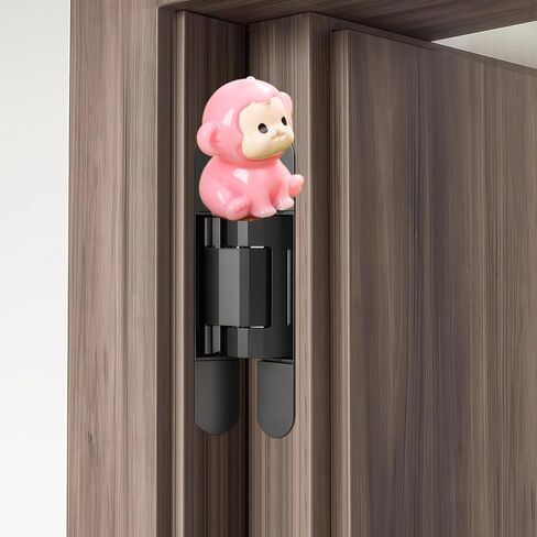 Cute Mini Creative Pink Little Monkey Hinge Heads Decorative Topper Set 6PCS, Home Decoration,Magnetic Hinge Head Toppers Door Hinge in Saudi Arabia