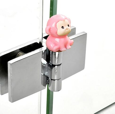 Cute Mini Creative Pink Little Monkey Hinge Heads Decorative Topper Set 6PCS, Home Decoration,Magnetic Hinge Head Toppers Door Hinge in Saudi Arabia