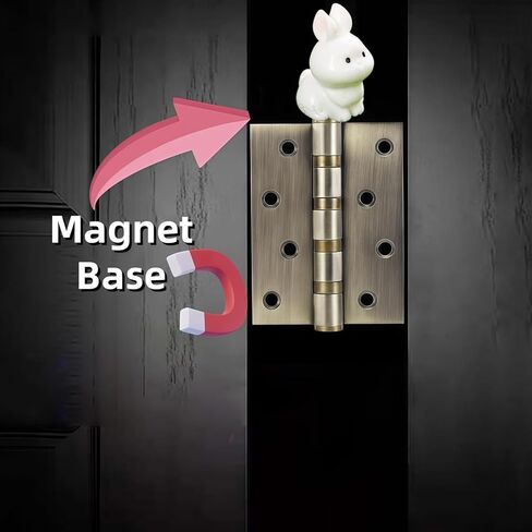 Cute Mini Creative Little White Rabbit Hinge Heads Decorative Topper Set 6PCS, Home Decoration,Magnetic Hinge Head Toppers Door Hinge in Saudi Arabia