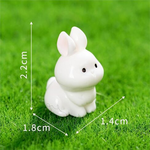 Cute Mini Creative Little White Rabbit Hinge Heads Decorative Topper Set 6PCS, Home Decoration,Magnetic Hinge Head Toppers Door Hinge in Saudi Arabia
