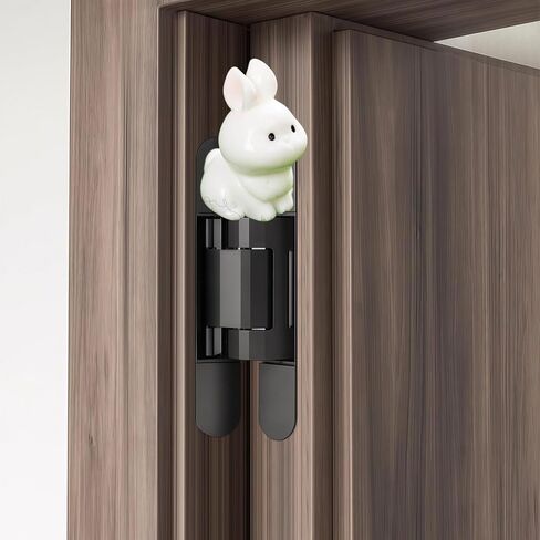 Cute Mini Creative Little White Rabbit Hinge Heads Decorative Topper Set 6PCS, Home Decoration,Magnetic Hinge Head Toppers Door Hinge in Saudi Arabia