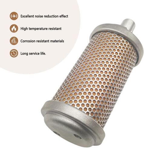 M02 Air Compressor Muffler Fit for Compressor Dryer Compressed Air Equipment and Systems, Air Compressor Silencer Single-Chamber Silencer 145 PSI in Saudi Arabia