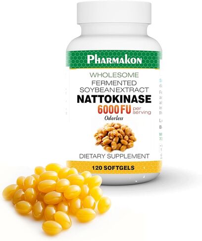 PHARMAKON Natural Nattokinase Organic Fermented Soybean Extract, 6000 FUs per Serving in Kuwait