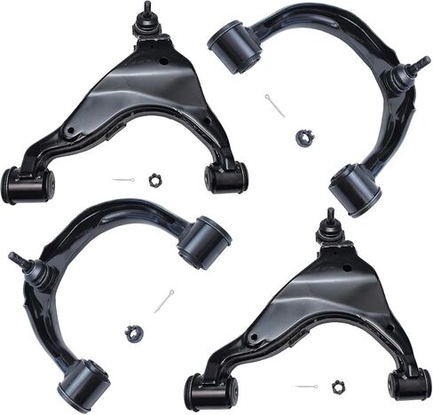 Detroit Axle - Front 4pc Control Arms for 2005-2015 Toyota Tacoma 4 Lower & Upper Control Arms Assembly 2006 2007 2008 2009 2010 2011 2012 2013 2014 2015 Replacement in Saudi Arabia