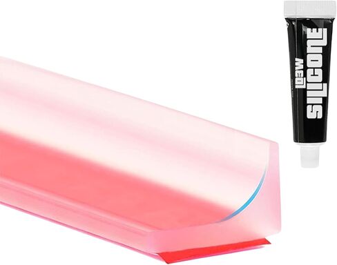 LD3W Shower Door Seal, Silicone Shower Seal for Glass Wall, Easy-to-Install Adhesive Door Frame Strip, Weather Stripping for Sliding Doors, Threshold Water Dam (Transparent, 67 Inch) in Saudi Arabia