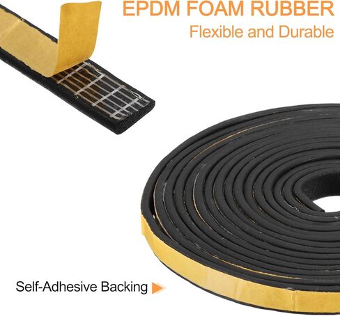 Weather Stripping 3/8" W x 1/8" T x 13ft L Adhesive Door Window Seal Strip Foam Seal Tape for Doors Window Insulation in Saudi Arabia