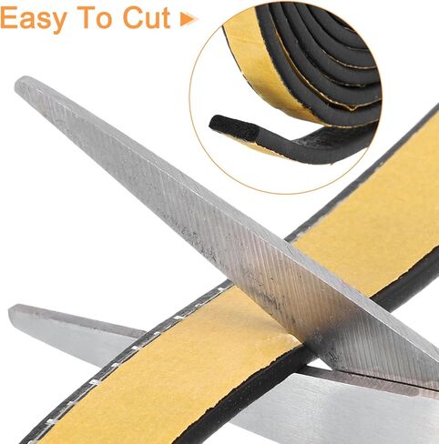 Weather Stripping 3/8" W x 1/8" T x 13ft L Adhesive Door Window Seal Strip Foam Seal Tape for Doors Window Insulation in Saudi Arabia