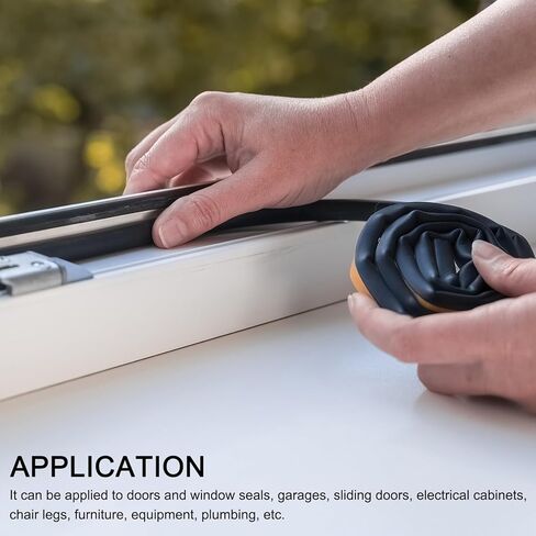 Weather Stripping 3/8" W x 1/8" T x 13ft L Adhesive Door Window Seal Strip Foam Seal Tape for Doors Window Insulation in Saudi Arabia