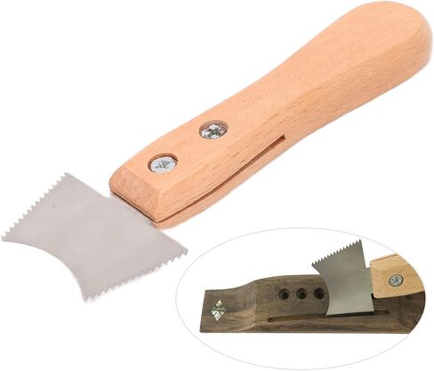 منشار فتحة الجيتار، أدوات سكين تنظيف فريت الجيتار المدمجة، سكين جيتار الزان مع شفرة حديدية، مكشطة منشار فتحة الجيتار M02835 لعازفي الجيتار، قطعة واحدة in Kuwait