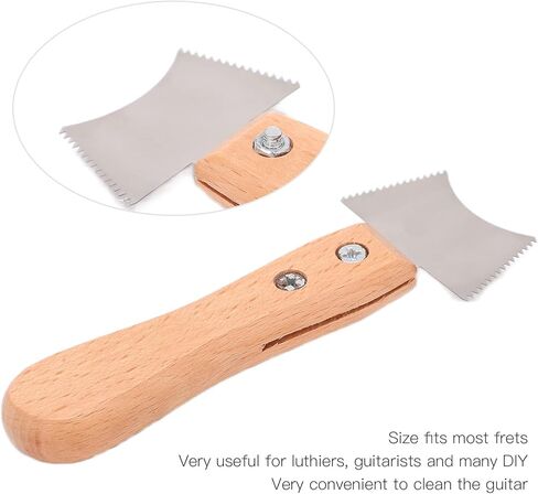منشار فتحة الجيتار، أدوات سكين تنظيف فريت الجيتار المدمجة، سكين جيتار الزان مع شفرة حديدية، مكشطة منشار فتحة الجيتار M02835 لعازفي الجيتار، قطعة واحدة in Kuwait