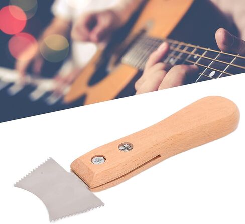 منشار فتحة الجيتار، أدوات سكين تنظيف فريت الجيتار المدمجة، سكين جيتار الزان مع شفرة حديدية، مكشطة منشار فتحة الجيتار M02835 لعازفي الجيتار، قطعة واحدة in Kuwait