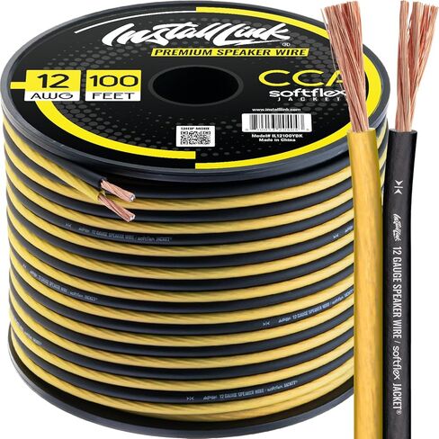 كابل سلك مكبر الصوت مقاس 12 AWG (100 قدم) استيريو أو سيارة أو مسرح منزلي، CCA in Kuwait