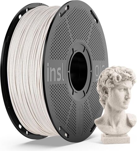 Inslogic Marble PLA Filament 1.75mm, Rock PLA 3D Printer Filament 1kg Spool (2.2lbs), High-Speed Printing up to 600mm/s, Dimensional Accuracy +/- 0.02 mm, Fit Most 3D Printers (Chestnut Brown) in Saudi Arabia