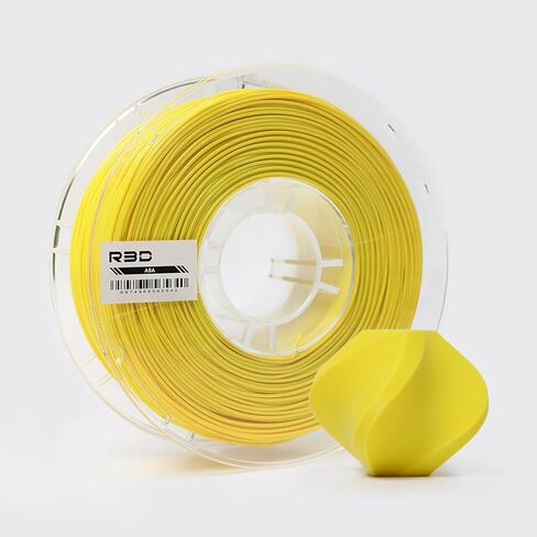 R3D ASA Filament 1.75mm, 1KG 3D Printer Filament, Heat & Weather Resistant, Dimensional Accuracy +/- 0.02 mm, Perfect for Outdoor Functional Parts, Compatible with AMS (Yellow) in Saudi Arabia
