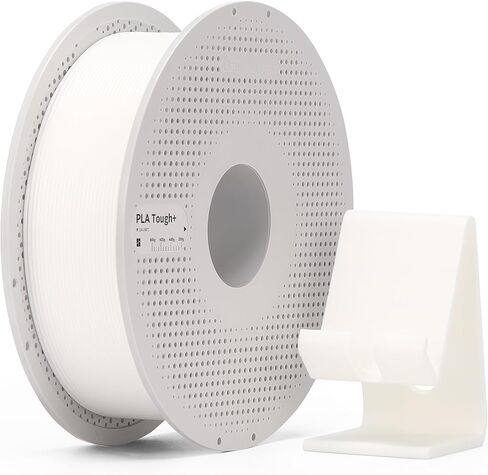 Bambu Lab PLA Tough+ خيوط ثلاثية الأبعاد مقاومة للصدمات والانحناء المتكرر، تعزيز الترابط بين الطبقات، مطبوعات متينة، 1.75 مم، خيوط بكرة، 1 كجم، أبيض in Kuwait
