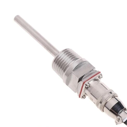 RTD PT100 Temperature Sensor Probe 5cm 1/2" NPT Thread with Detachable Connector 2M Cable 3-Wire 1Pcs in Saudi Arabia