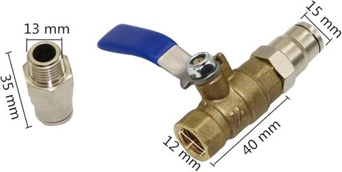 1 Set 3/8 ''قفل منزلق توصيل سريع صمام إغلاق نحاسي لنظام تبريد الضباب موصل خرطوم مياه الري في الحديقة in Kuwait