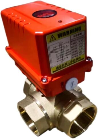 1PCS 2-inch Three-Way Valve AC220v DC12V DC24V Ball Valve Ball Valve 3 Lines 2 Control in Kuwait