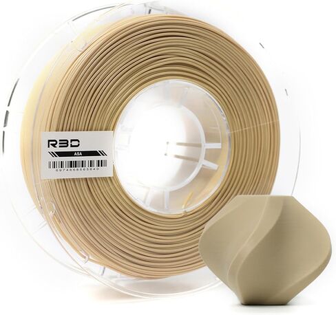 R3D ASA Filament 1.75mm, 1KG 3D Printer Filament, Heat & Weather Resistant, Dimensional Accuracy +/- 0.02 mm, Perfect for Outdoor Functional Parts, Compatible with AMS (Yellow) in Saudi Arabia