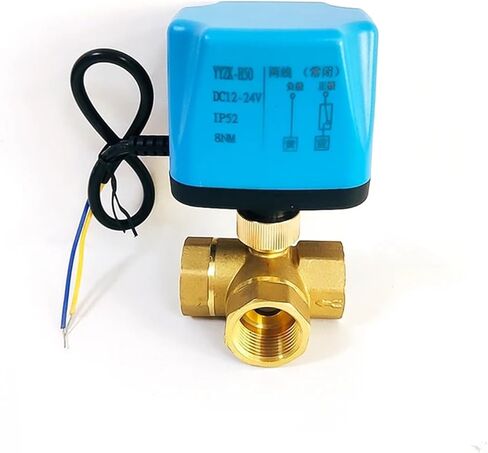 1PCS 1/2" 3/4" 1" 1-1/2" Brass Ball Valve Two-Wire Three-Way 220V 24V 12V Switch Valve Water Valve(1/2",220VAC_Normally Closed) in Kuwait