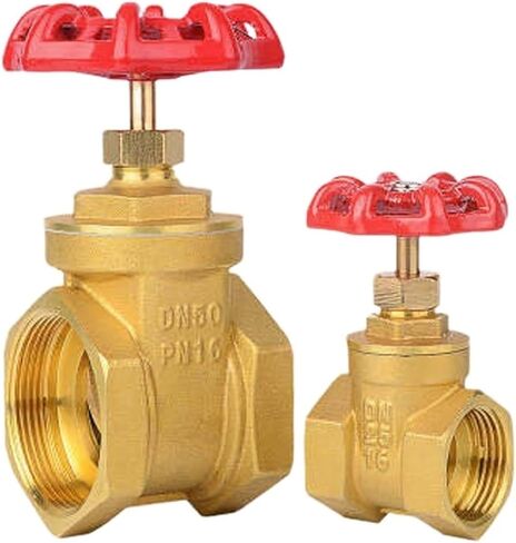 1-1/2" 2" Female Thread Brass Gate Valve DN15 DN20 DN25 DN32 DN40 DN50 with Steel Handwheel Full Port(1-1/4") in Kuwait