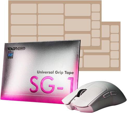 TALONGAMES Universal Transparent Gaming Grip Tape SG-1, Silicone Material Ultra-Thin 0.27mm & Pre-Cut, Anti-Slip & Sweat-Absorbing Grip Tape for Mouse, Controller, Keyboard (Transparent) in Saudi Arabia