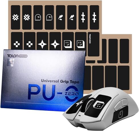 TALONGAMES Universal Transparent Gaming Grip Tape SG-1, Silicone Material Ultra-Thin 0.27mm & Pre-Cut, Anti-Slip & Sweat-Absorbing Grip Tape for Mouse, Controller, Keyboard (Transparent) in Saudi Arabia