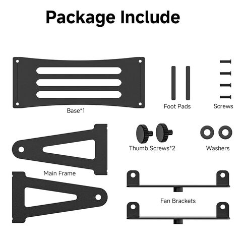 Multi-Purpose Desk Fan Stand Mount for 120mm PC Computer Fans (Aluminum Black) in Saudi Arabia