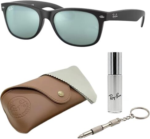 Ray-Ban RB2132 New Wayfarer Flash Square Square Shope Square مع حزمة مجموعة النظارات الرسمية in Kuwait
