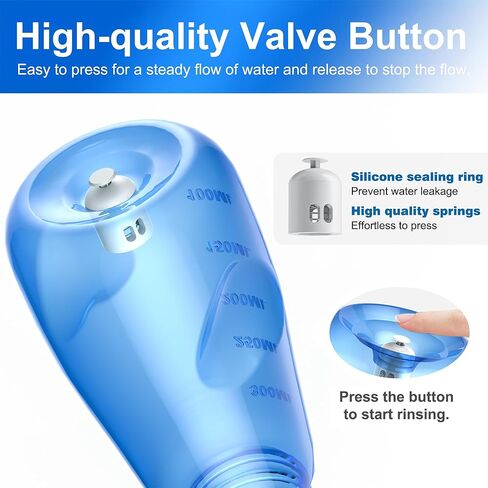 Neti Pot Sinus Rinse Bottle 300 ML with 60ml Nasal Spray and 30 Nasal Wash Salt Packets and Sticker Thermometer Nose Wash Cleaner Pressure Rinse Nasal Irrigation for Adult & Kid BPA Free in Kuwait