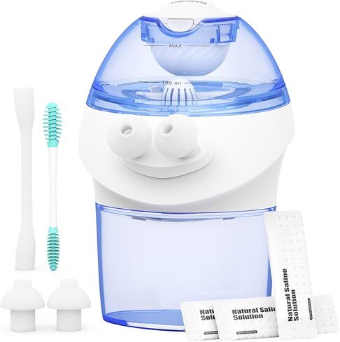 Nascare Electric Nasal Rinse System, Fast Sinus Congestion Relief with 15 Salt Packets, Gentle & Effective Nasal Irrigation Device​ in Saudi Arabia