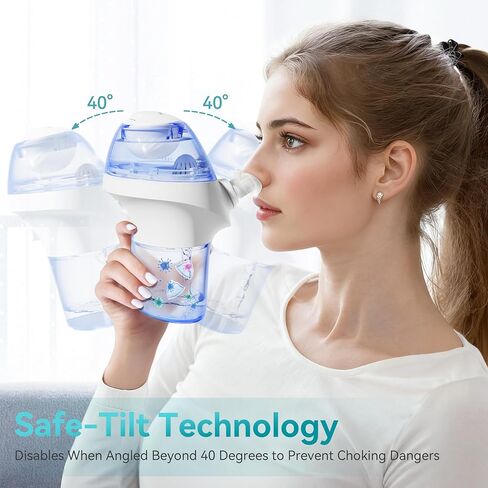 Nascare Electric Nasal Rinse System, Fast Sinus Congestion Relief with 15 Salt Packets, Gentle & Effective Nasal Irrigation Device​ in Saudi Arabia