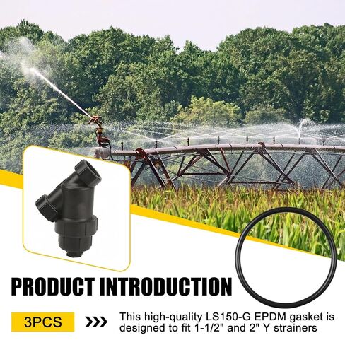 حشية LS150-G EPDM على شكل حرف O لمصفاة Y 1-1/2" و2" - متوافقة مع Banjo LS150/LS200 والموديلات G2185635、G2585292、G0480191、G0421906、G1969107、G2344115 (3 عبوات) in Kuwait