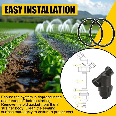 حشية LS150-G EPDM على شكل حرف O لمصفاة Y 1-1/2" و2" - متوافقة مع Banjo LS150/LS200 والموديلات G2185635、G2585292、G0480191、G0421906、G1969107、G2344115 (3 عبوات) in Kuwait