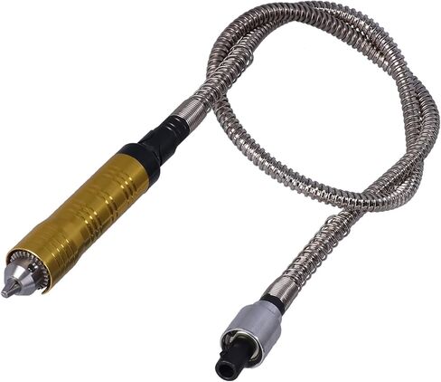 Power Drill Flexible Shaft Adapter with Chuck Handle, Easy Installation, Smooth Operation, Multipurpose for Cutting and Engraving, Stainless Steel and Aluminum Alloy, Gold/Silver/Blue/Black in Saudi Arabia