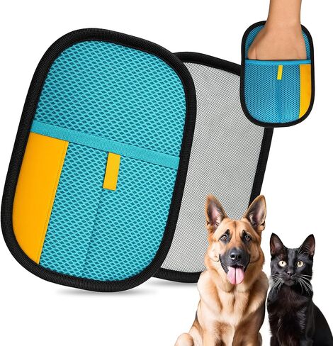 مزيل الوبر والشعر الاحترافي القابل لإعادة الاستخدام للقطط والكلاب مع حافة متعددة الأقمشة - مزيل الوبر الخاص للملابس - منظف الوبر سهل وممتع وأداة إزالة شعر الحيوانات الأليفة in Kuwait