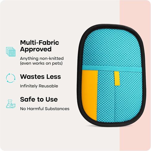 مزيل الوبر والشعر الاحترافي القابل لإعادة الاستخدام للقطط والكلاب مع حافة متعددة الأقمشة - مزيل الوبر الخاص للملابس - منظف الوبر سهل وممتع وأداة إزالة شعر الحيوانات الأليفة in Kuwait