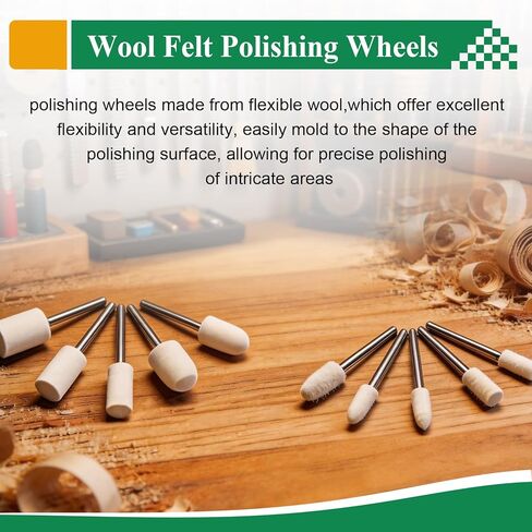 140PCS Polishing Buffing Wheel for Dremel Polishing Kit,Buffing Wheels & Polishing Bits &Sanding Bits for Rotary Tool Accessories with 1/8 Inch Shank, Sanding Kit for Metal, Brass, Wood, Watch,Jewelry in Kuwait