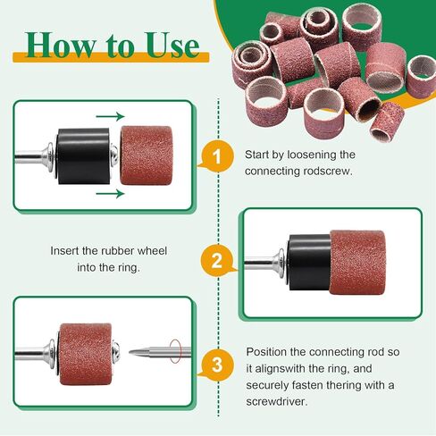 140PCS Polishing Buffing Wheel for Dremel Polishing Kit,Buffing Wheels & Polishing Bits &Sanding Bits for Rotary Tool Accessories with 1/8 Inch Shank, Sanding Kit for Metal, Brass, Wood, Watch,Jewelry in Kuwait