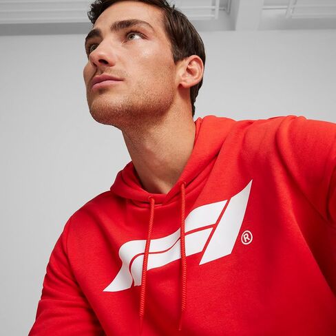 PUMA Men's Formula 1 Essentials Logo Hoodie, Pop Red SS24, X-Largearge F1 Ess Logo Hoodie in Saudi Arabia