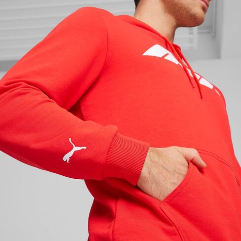 PUMA Men's Formula 1 Essentials Logo Hoodie, Pop Red SS24, X-Largearge F1 Ess Logo Hoodie in Saudi Arabia